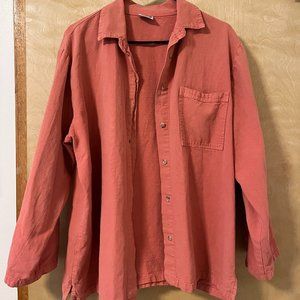 Coral 100% Cotton Shirt Jacket